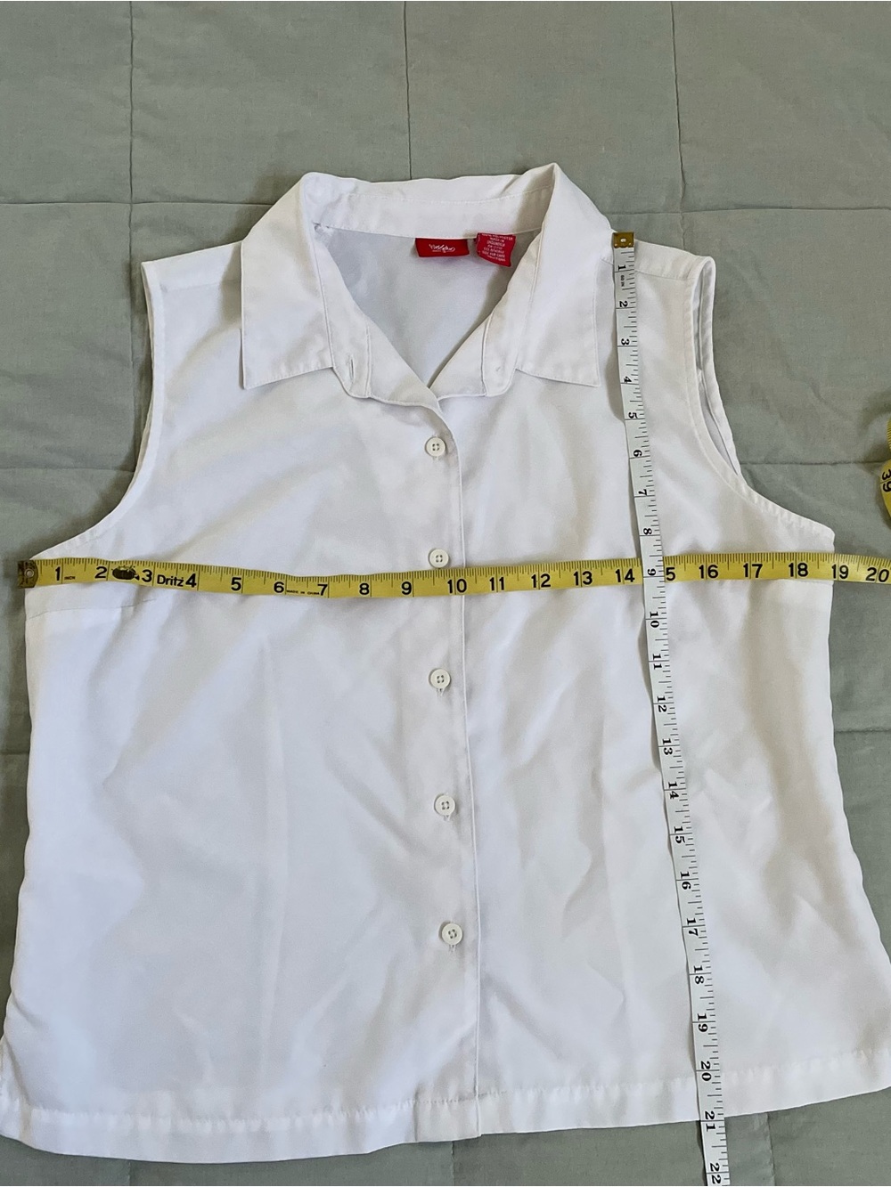 Y2K Mossimo Target White Sleeveless Button-Front Collared Top
